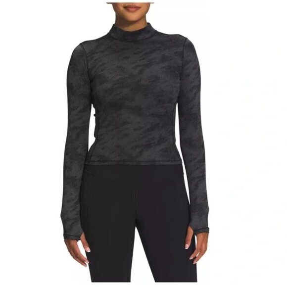 NWT The North Face Sunset Pass Jacquard Black Long Sleeve Top - Picture 1 of 4